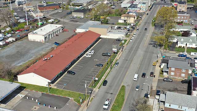Grant Shopping Center aerial view of the shopping center and surrounding area